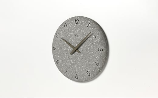 珪藻土の時計（洗い出し）NY23-06 GY インテリア 壁掛け時計 