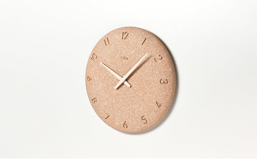 珪藻土の時計（洗い出し）NY23-06 PK インテリア 壁掛け時計 