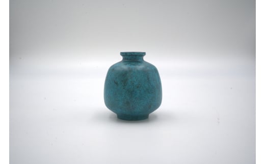 【高岡銅器】花みつぼ 斑紋ガス青銅色  FAD-1301