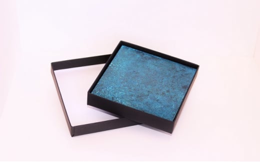 momentum factory Orii 銅板コースター2枚組（オリイブルー）高岡