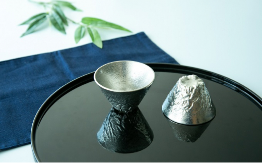 立山のぐい呑 - L ・ S セット 能作 酒器 錫 器 盃 杯 ギフト F