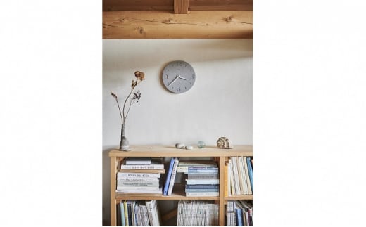 珪藻土の時計（掻き落とし仕上げ） / グレー（NY21-03 GY） レ