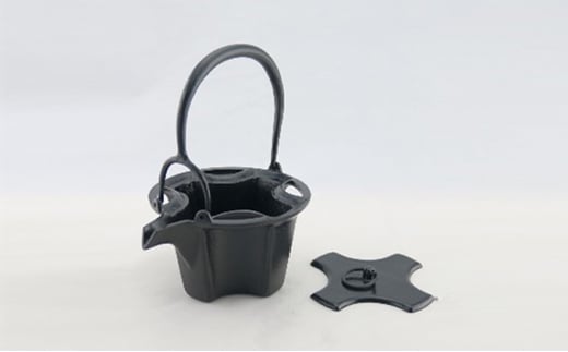 【高岡銅器】アルミ鋳物 燗鍋 七宝 黒 民芸品 工芸品 伝統