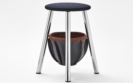 根 KON［スツール／バスケット付］／ブラック（IK22Q-01 BK） 