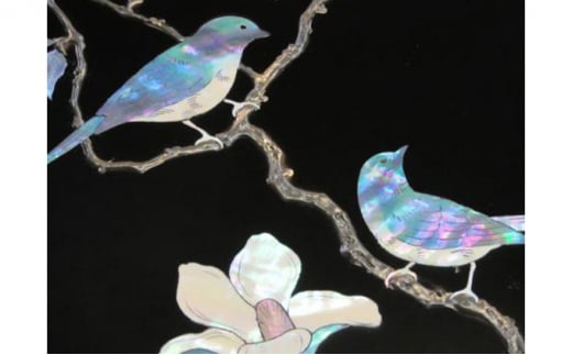 ［高岡漆器］ 文庫 錆絵花鳥 雑貨 日用品 文房具 工芸品  FAD