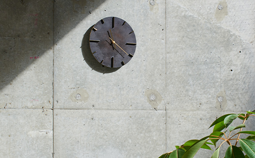 掛け時計 Quaint 斑紋黒染色 AZ15-06 BK 壁掛け時計 時計 Lemnos レ