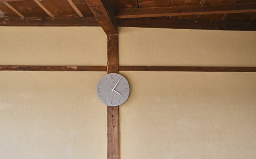 珪藻土の時計（掻き落とし仕上げ） / グレー（NY21-03 GY） レ