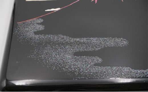 A4浅文庫 赤富士（貝入）黒 雑貨 日用品 文房具 工芸品  FAD-1