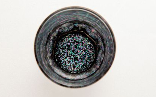 螺鈿ガラスショット（黒・朱セット） 貝ちらし 高岡漆器 