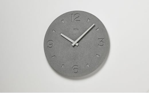 珪藻土の時計（掻き落とし仕上げ） / グレー（NY21-03 GY） レ