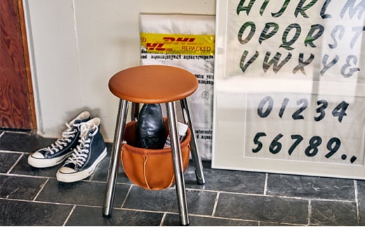 根 KON［スツール／バスケット付］／ ブラウン（IK22Q-01 BW） 