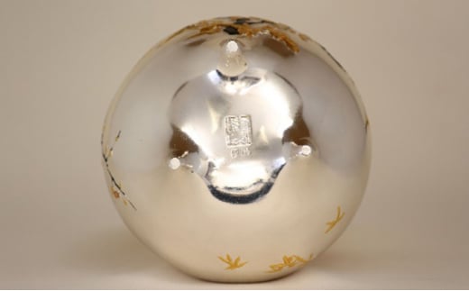 ［高岡銅器］ 銀製 四君子香炉（小） インテリア 工芸品 装