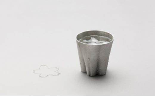 HT+51 高岡錫器「さくらさく L」 錫 コップ タンブラー 酒器 