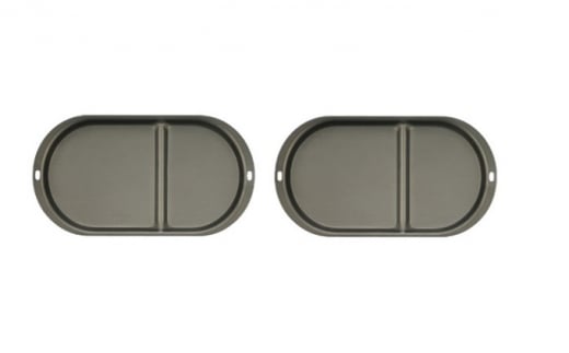 小物置き トリートレイ オーバル 2点セット ダークグレイ 