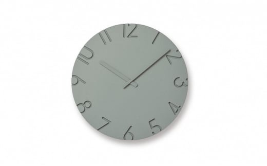 掛け時計 グッドデザイン賞受賞 時計 CARVED COLORED グレー NTL1