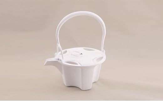 【高岡銅器】アルミ鋳物 燗鍋 七宝 白 民芸品 工芸品 伝統