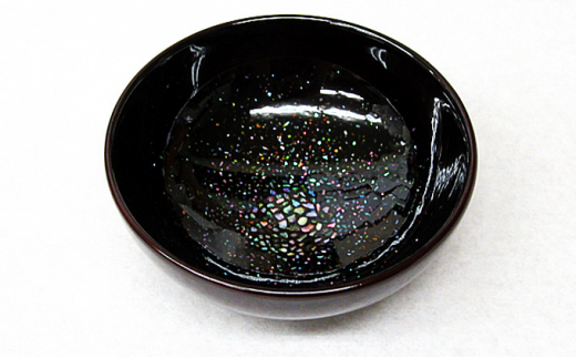 螺鈿盃 銀河 酒器 工芸品 器 上品 溜色 漆黒 漆 アワビ貝 繊