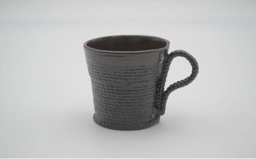 【高岡漆器】紐 マグカップ 紫・黒 シンプル おしゃれ 手作