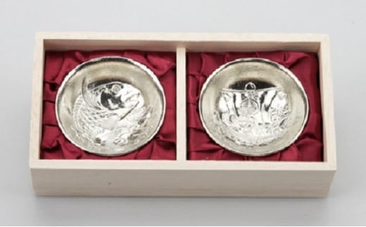 祝の盃（2個セット・錫） 高岡銅器 錫 酒器 おちょこ 杯 贈