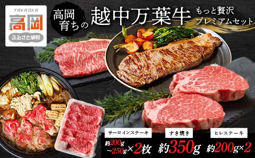 高岡育ちの越中万葉牛 もっと贅沢プレミアムセット サーロ