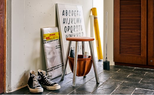 根 KON［スツール／バスケット付］／ ブラウン（IK22Q-01 BW）