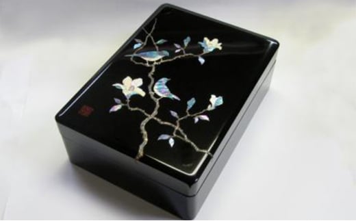 ［高岡漆器］ 文庫 錆絵花鳥 雑貨 日用品 文房具 工芸品  FAD