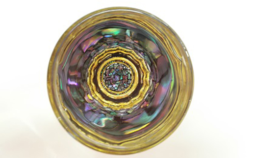 縁をつなぐ漆・螺鈿グラス（44ml）大正２年創業・老舗仏壇店の技術 ショットグラス  酒器 職人 おしゃれ 富山 魚津漆器 工房ヤマセン