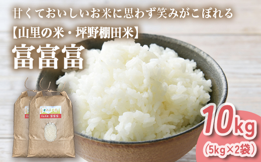 山の湧き水 寒暖差 山里 山里の米･坪野米 R7年産 富富富 10kg（5kg×2） ｜ふふふ 新米 こめ コメ お米 おこめ 白米 精米 香り うまみ あまみ  自慢 高品質 富山 魚津　※北海道・沖縄・離島への配送不可