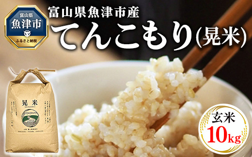 【令和7年度米】【先行予約】【農家直送】環境配慮「魚津のてんこもり（晃米）」10kg（玄米） ｜新米 MK農産 玄米 銘柄米 ご飯 おにぎり お弁当 和食 主食 国産 産地直送 甘み 香り もちもち ※2025年10月中旬頃より順次発送予定 ※北海道・沖縄・離島への配送不可