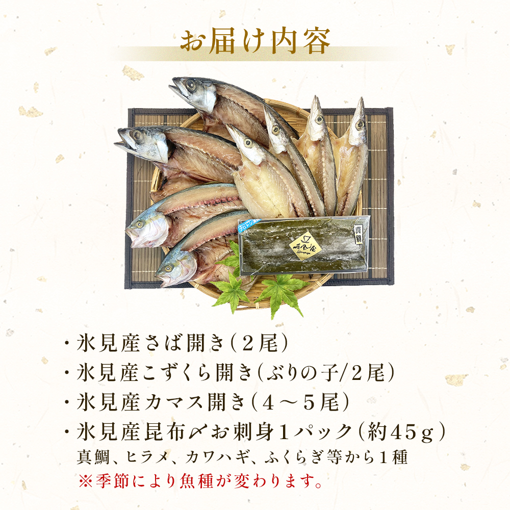 〈富山県氷見産〉 無添加！旨い一夜干し「かます」「サバ