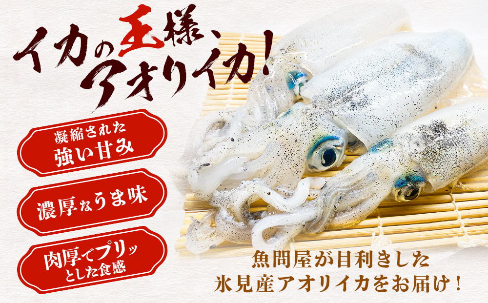 【訳あり】 氷見産 アオリイカの耳 1kg 〈冷凍〉