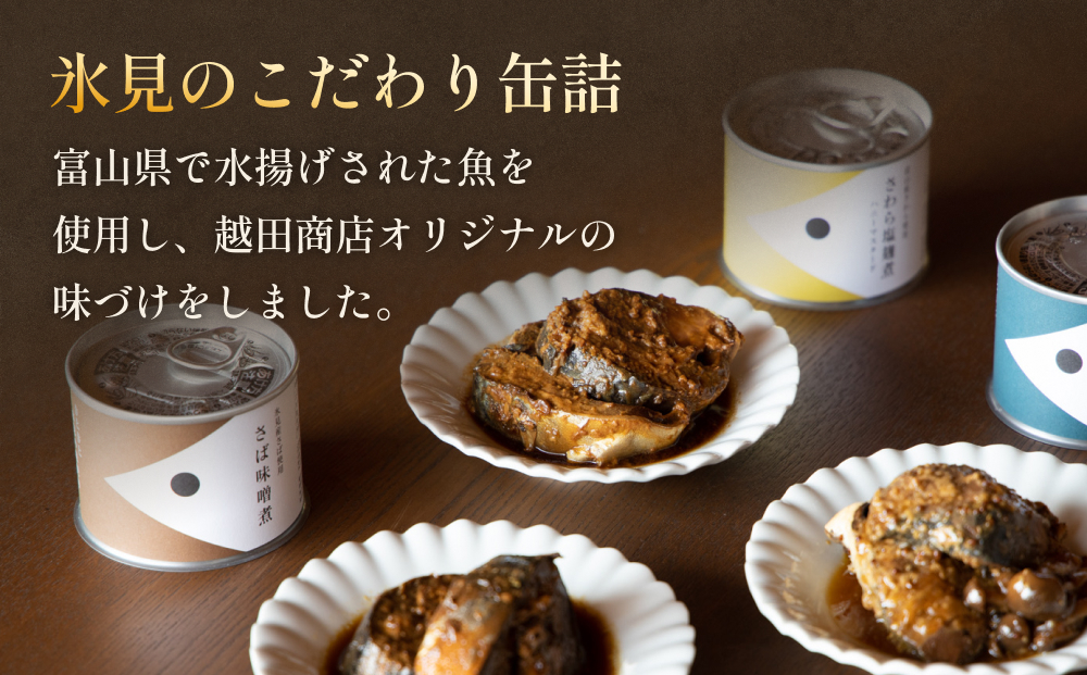 越田商店 缶詰 6缶 ＜ぶり醤油煮＞ 富山県 氷見市 缶詰 魚 