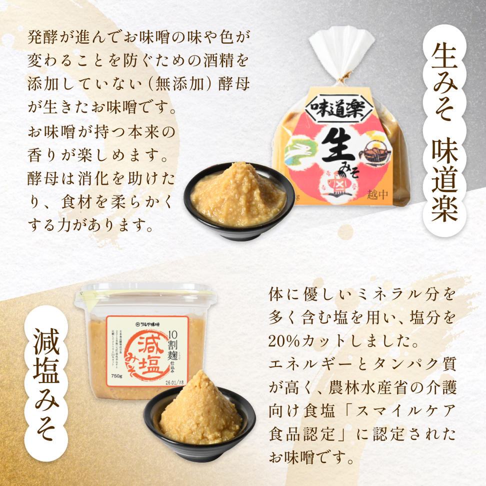 ツルヤ味噌　お試し4種食べくらべ こうじ味噌 グルテンフ