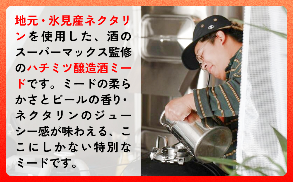 ネクタリンのミード Kumanashi 500ml 蜂蜜酒 ネクタリン ハチミ