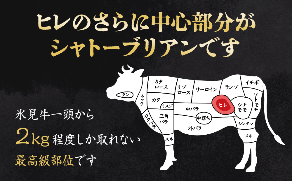 氷見牛 シャトーブリアン 300g ｜　シャトーブリアン 牛肉 