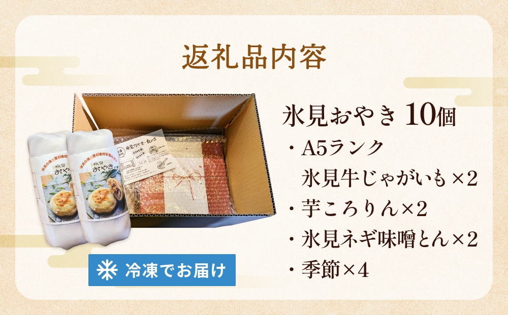 氷見おやき10個 詰め合わせセット