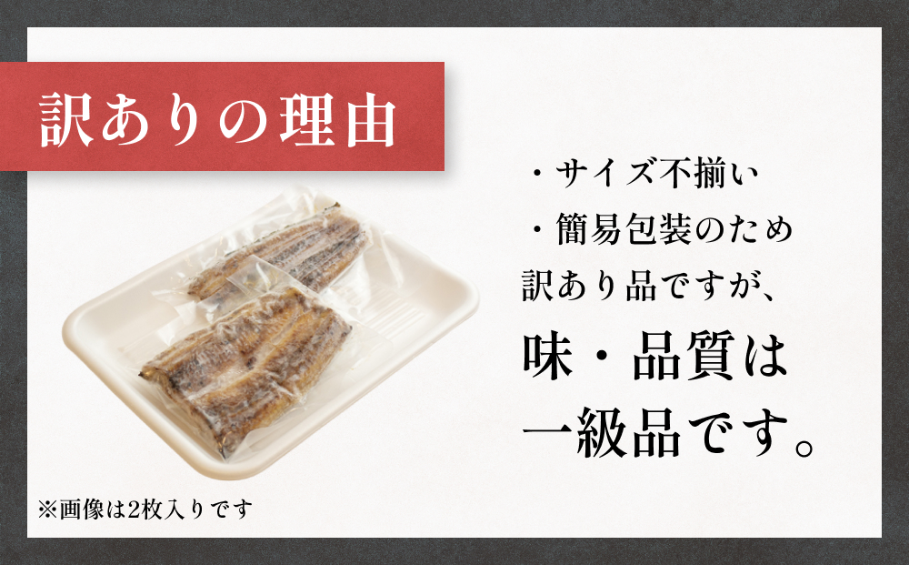 【訳あり】うなぎ蒲焼（ハーフカット・2枚入り） 富山県 