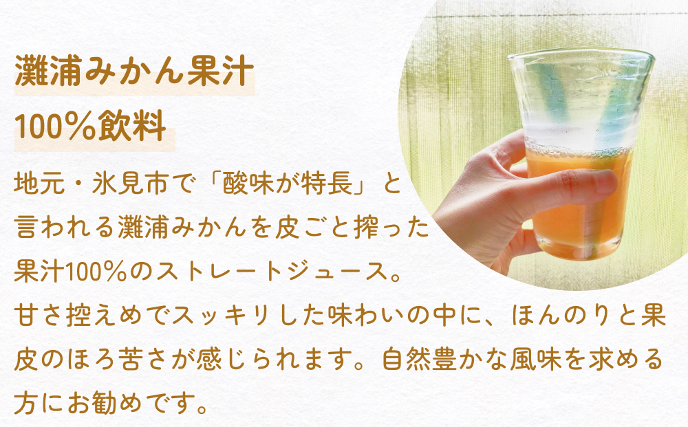 灘浦みかんジュース＆氷見産ゆずドリンク おためしセット 