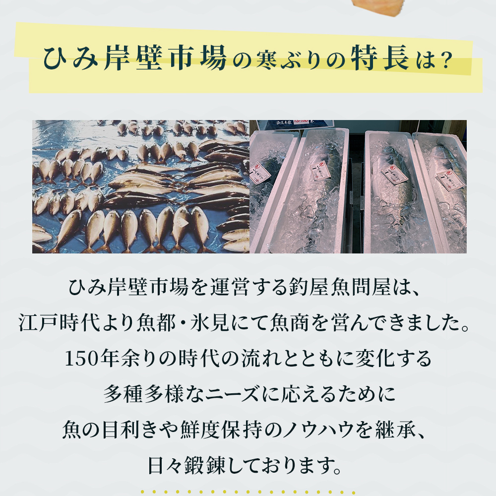 氷見産 天然寒ぶり ぶりしゃぶ 5パック 5-6人前 | 釣屋魚問屋