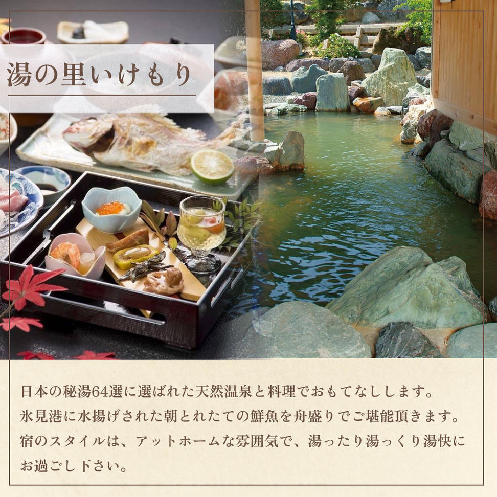 富山県氷見市 湯の里いけもり　利用補助券10,000円分（温泉