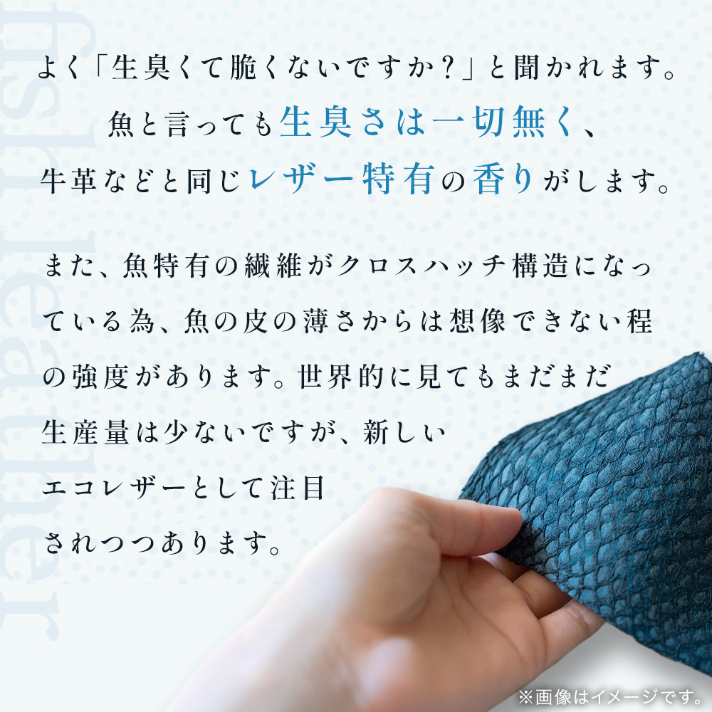 【海から生まれたフィッシュレザー】KeyHolder［buri］ キャメ