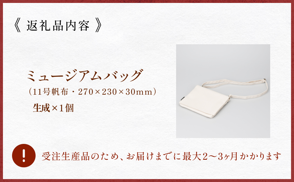 ミュージアムバッグ 生成 メンズ レディース 斜めがけ ショ