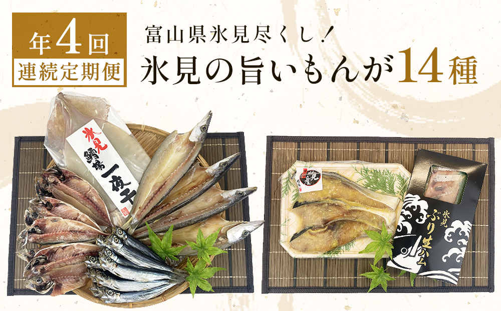 〈4ヶ月連続定期便〉 富山県氷見尽くし！「氷見ぶり」「氷