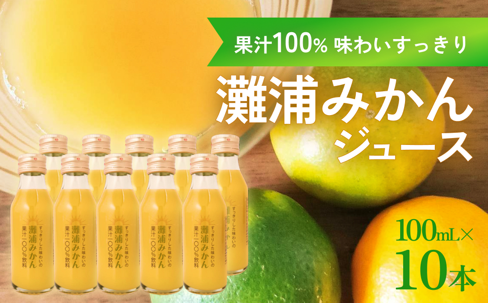 すっきりした味わいの灘浦みかん果汁100％飲料10本セット 