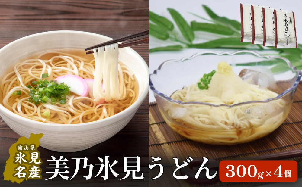美乃氷見うどんお徳用4個入  | 氷見 うどん 乾麺 送料無料 