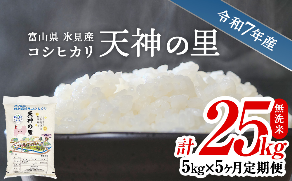 〈5ヶ月定期便〉 令和7年産富山県産特別栽培米コシヒカリ 