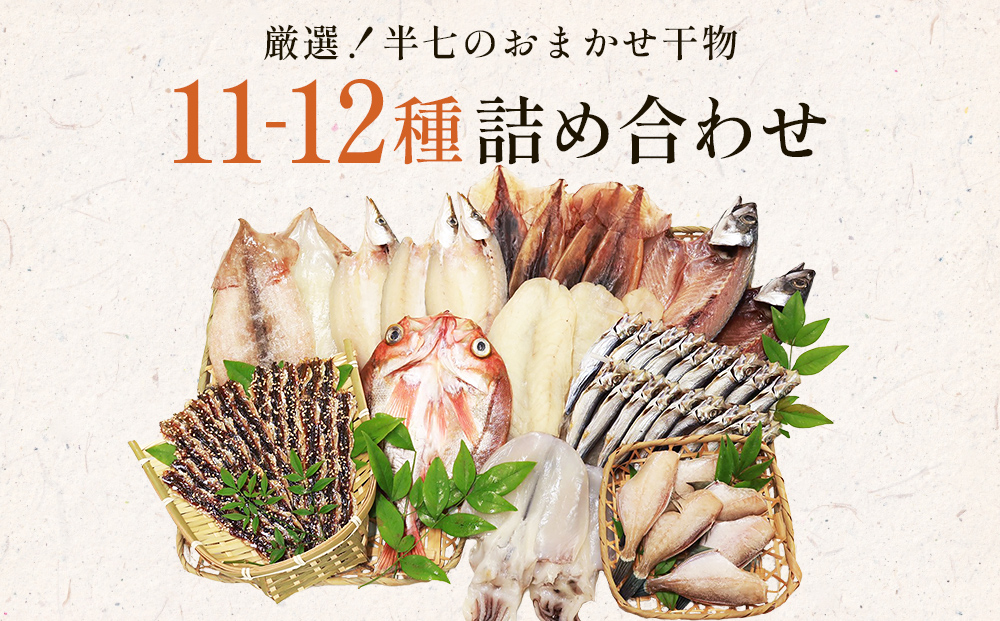 厳選！半七のおまかせ干物 詰め合わせセット（11-12種） 富