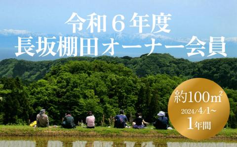 令和6年度 長坂棚田 オーナー会員(1区画)