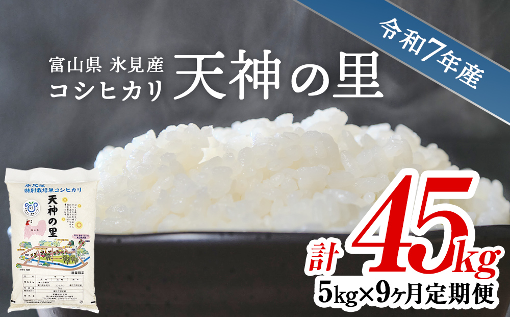 〈9ヶ月定期便〉 令和7年産 富山県産 特別栽培米コシヒカリ