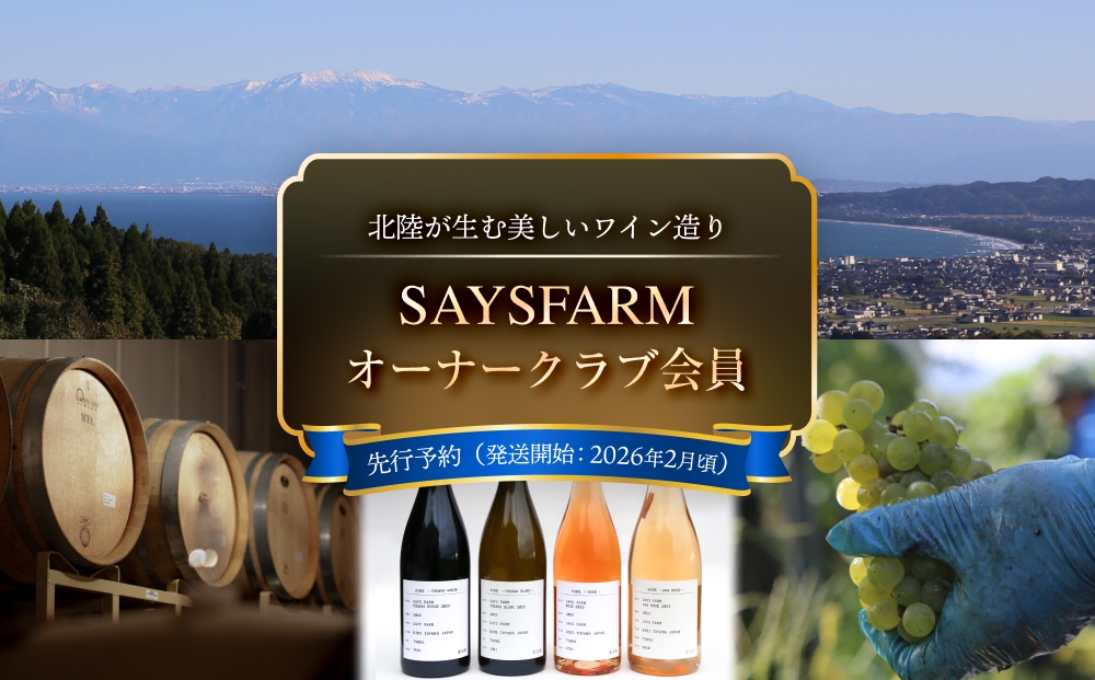 ＜先行予約＞SAYSFARM オーナークラブ会員 富山県 氷見市 ワ